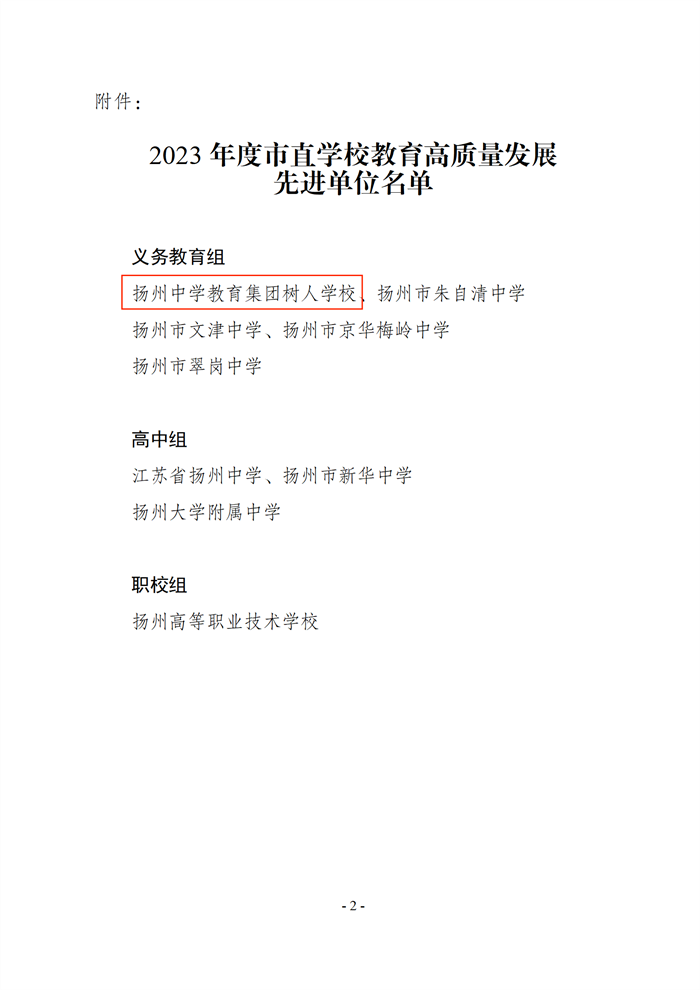 （扬教办发﹝2024﹞2号）关于公布2023年度市直学校教育高质量发展评价结果的通知_02.png